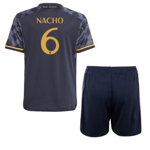 Real Madrid Nacho #6 Replika Babytøj Udebanesæt Børn 2023-24 Kortærmet (+ Korte bukser)